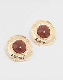 Lovisa - Gold Molten Circle Disc Stud Earrings