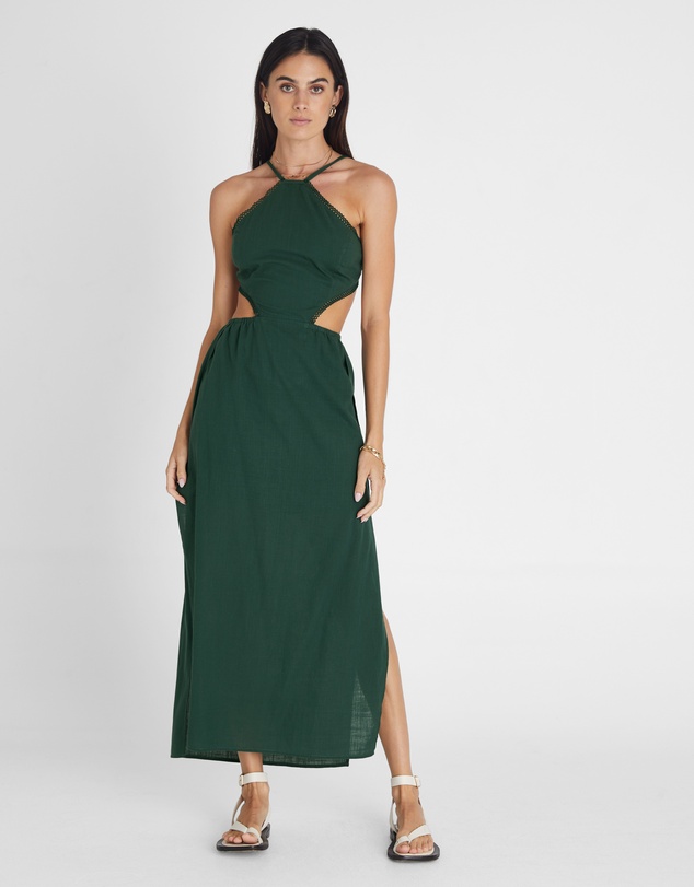 Heaven Australia - Emerald Halter Midi Dress