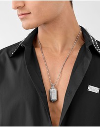 Philipp Plein - PLEIN TAG Stainless Steel Double Tag Necklace