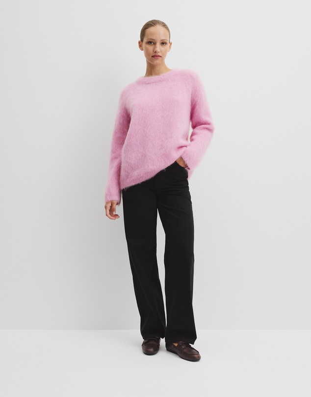 Country Road - Long Sleeve Fluffy Crew Knit