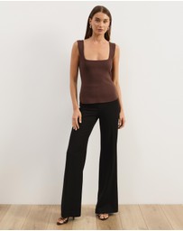 Atmos&Here - Gia Square Neck Knit Top
