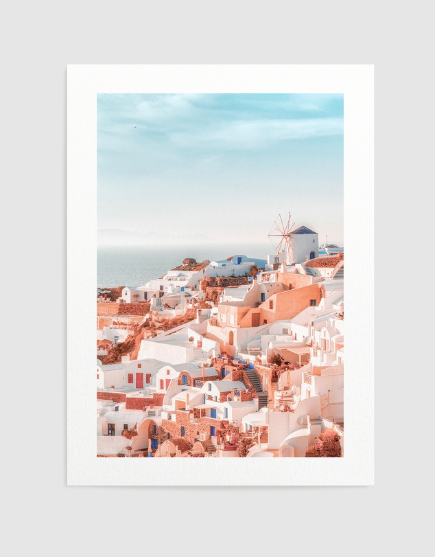 Olive et Oriel - Santorini Sunsets II Art Print