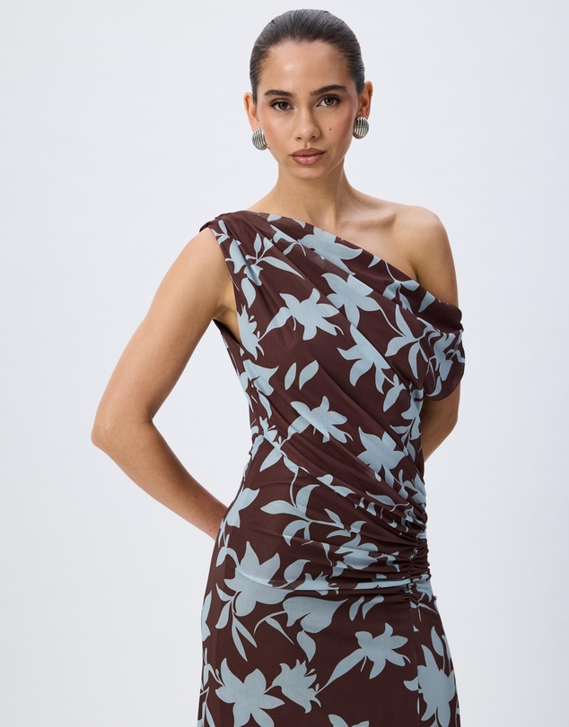 Tussah - Fiorella Off The Shoulder Printed Maxi Dress