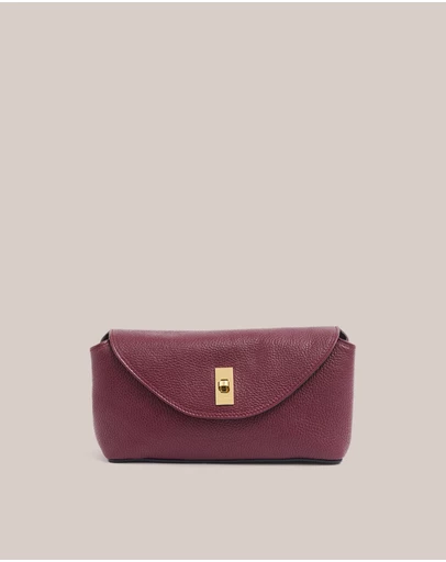 VESTIRSI - Sloane Bordeaux Leather Convertible Clutch