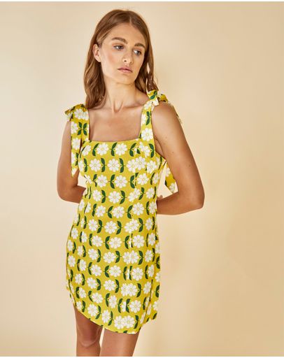 YELLOW LINEAR FLORAL