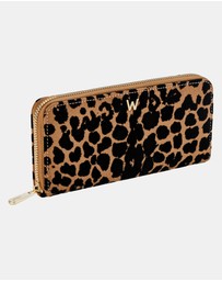 Wolf - WOLF Savanna Leopard Print Long Zip Wallet