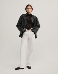 Witchery - Flocked Mesh Top