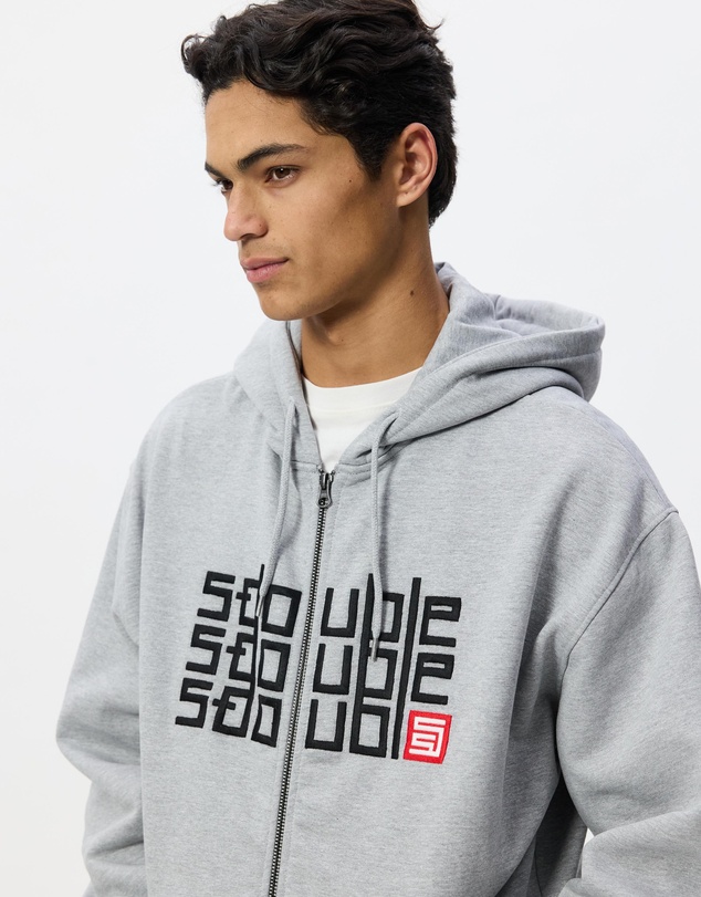 S Double - Triple Block Zip Hoodie