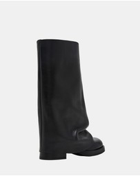 Steve Madden - Benton Black Leather Boots
