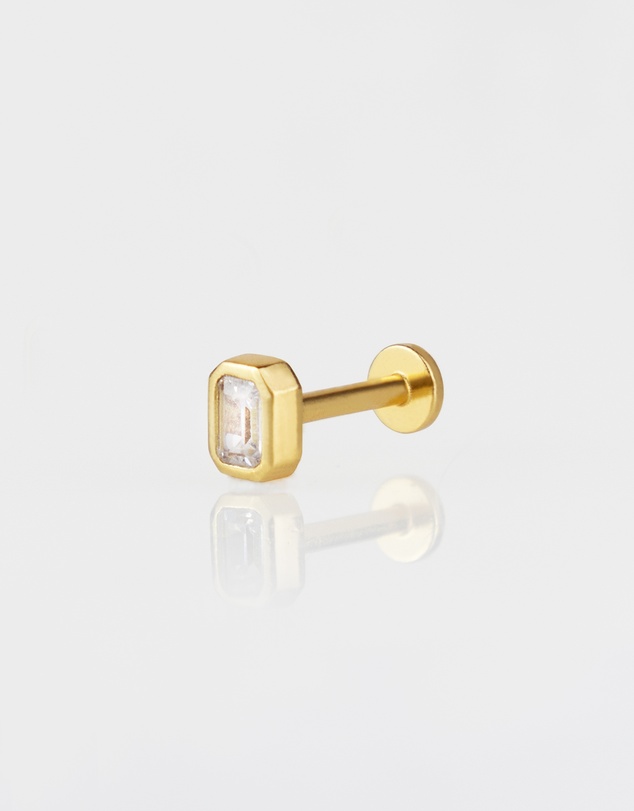 Wanderlust + Co - Emerald Bezel Gold Flat Back