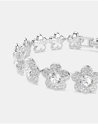 Swarovski - Ariana Grande X Swarovski Bracelet, Round Cut, Flower, White, Rhodium Plated