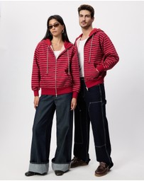 No Problemo - Mini Problemo Stripe Zip Hoodie