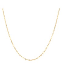 Michael Hill - 45cm (18”) 2mm-2.5mm Width Hollow Paperclip Chain in 10kt Yellow Gold