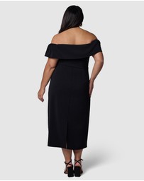 Pink Dusk by Curve Project - Dark Desires Midi Dress
