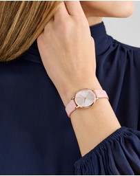 Ted Baker - Staciie 28mm Pink Dial and Embossed Leather Strap