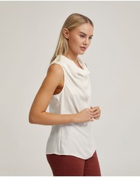 Oxford - Fern Cupro Blend Soft Neck Top