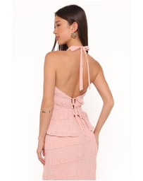 Petal & Pup - Zafira Textured Halter Top - Pink