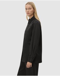 C&M CAMILLA AND MARC - Ground Satin Long Sleeve Shirt