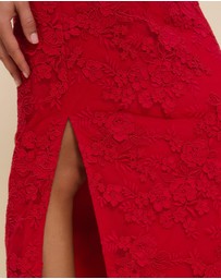 CHANCERY - Lara Lace High Neck Halter Maxi Dress