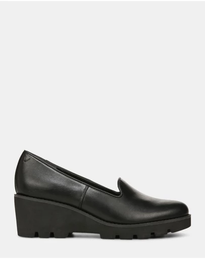 Vionic - Willa Wedge - Black Leather
