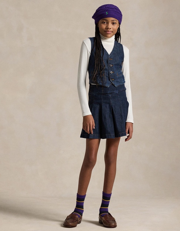 Polo Ralph Lauren - Indigo Denim Vest - ICONIC EXCLUSIVE - Teens