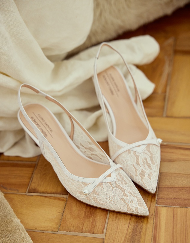 Edward Meller - DAMINA70 Lace Slingback with Pearl