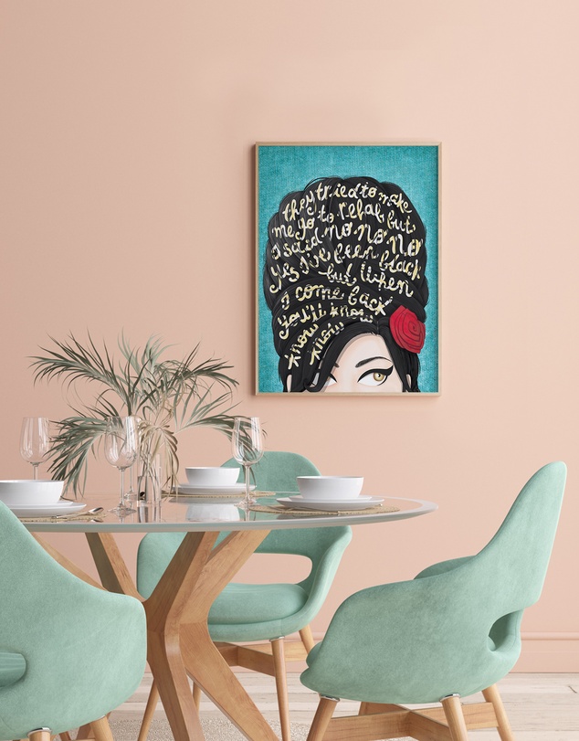 Olive et Oriel - Amy Winehouse Rehab Art Print