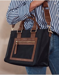 Pierre Cardin - Pierre Cardin RFID Lightweight Nylon Mini Tote with Crossbody