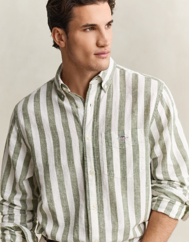 Gant - Cotton Linen Stripe Shirt