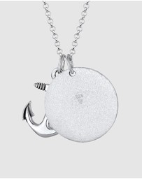 Kuzzoi - ICONIC EXCLUSIVE - Necklace Compass Anchor Medallion 925 Sterling Silver