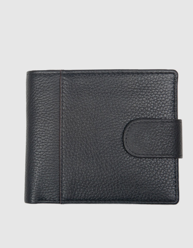 DENTS - Two-Tone Pebble Grain Leather Bifold Wallet with RFID Blocking