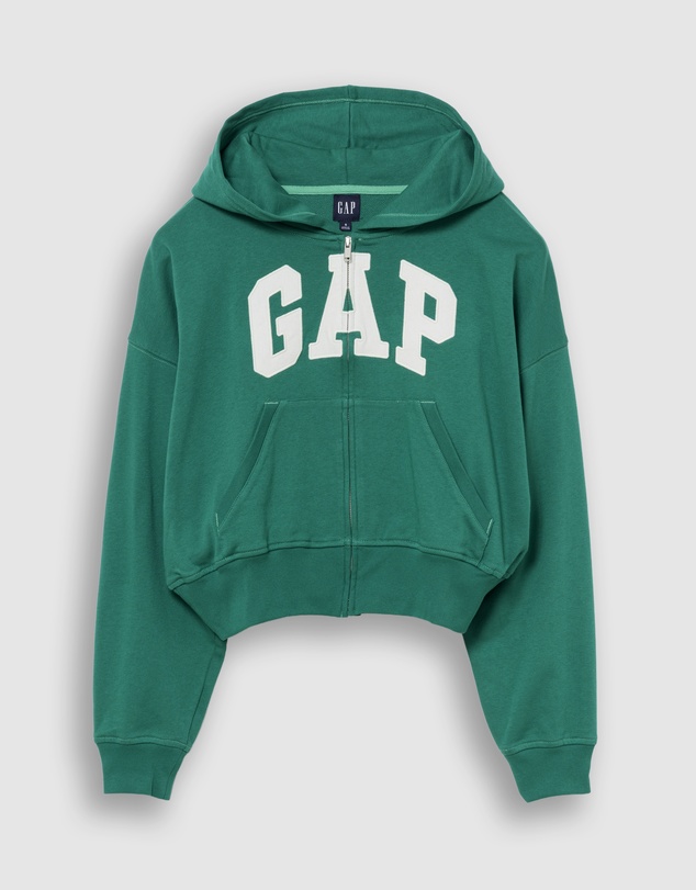 GAP - French Terry Oversized Gap Logo Zip Hoodie