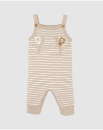 Bebe by Minihaha - Hunter Organic Stripe Knitted Overalls - Babies