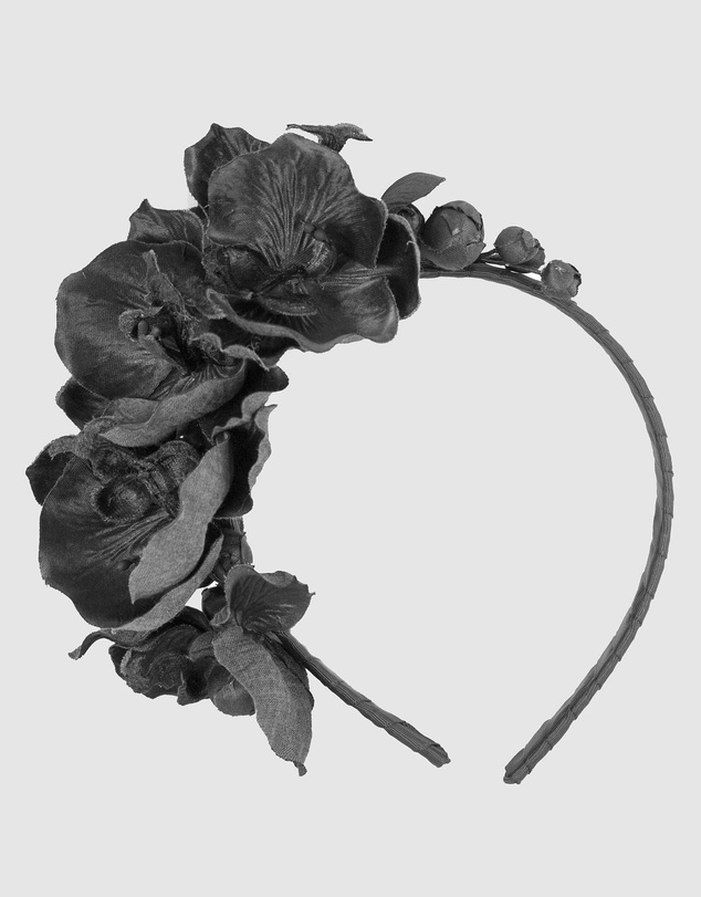 Max Alexander - Black Orchid Flower Fascinator