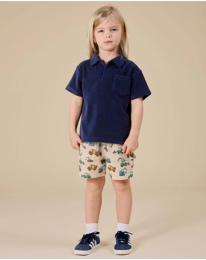 Goldie + Ace - Oversized Terry Polo - Babies-Kids