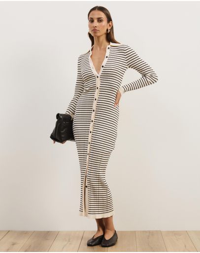 Cream  Black Stripe
