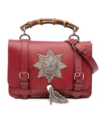 Pre-Loved by Azura Reborn - Pre-Loved Leather Bamboo Convertible Top Handle Bag