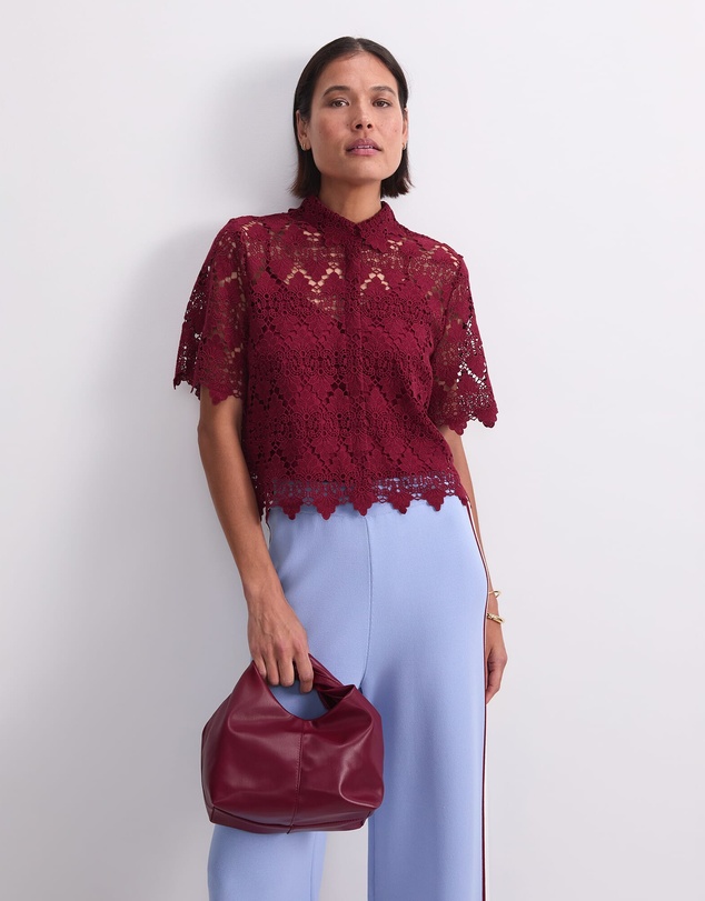 Sportscraft - Ariana Lace Cropped Shirt