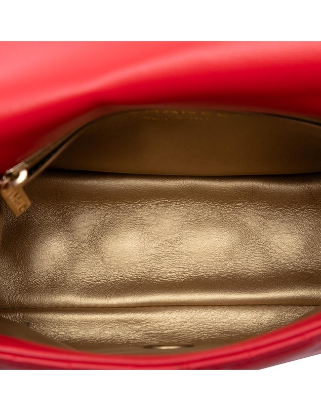 Pre-Loved by Azura Reborn - Pre-Loved Mini Square Classic Lambskin Pearl Crush Single Flap