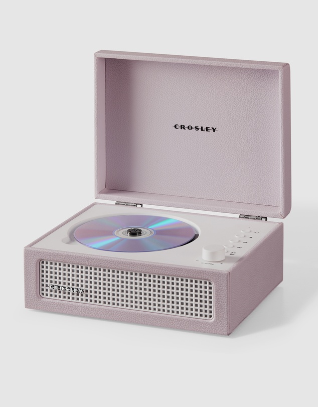 Crosley - Crosley Voyager Portable Retro CD Player with Stereo Bluetooth Speakers, FM Radio - Amethyst