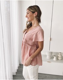 Esther & Co - Arlo Top - Terracotta