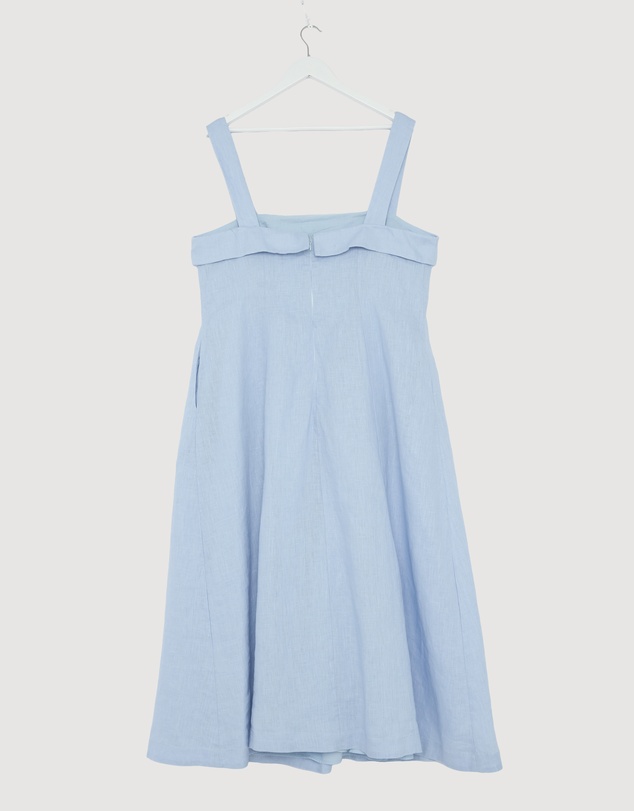 Revibe - Repaired AERE Florie Linen Midi Dress - AU 18