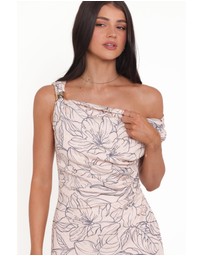 Petal & Pup - Aleyna Off Shoulder Mini Dress - Floral Print