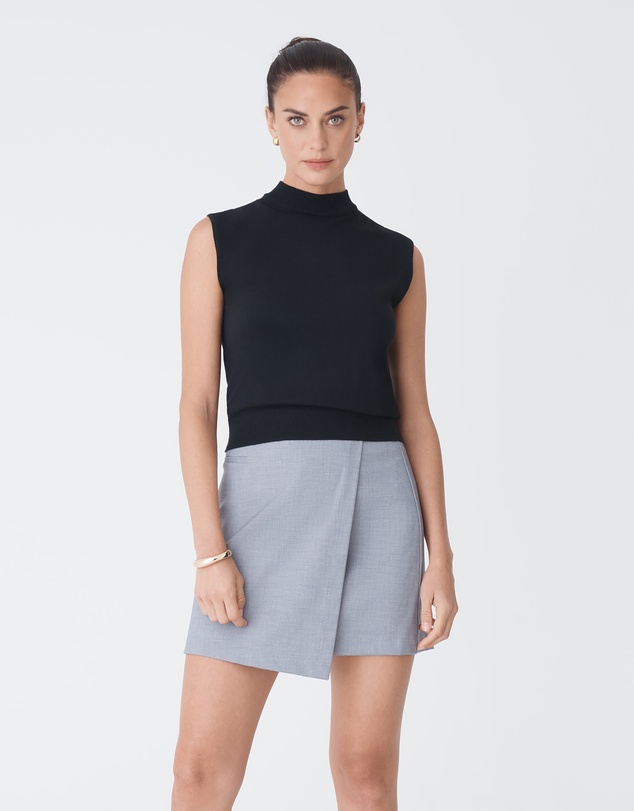 Forcast - Dina Mock Neck Knit Top