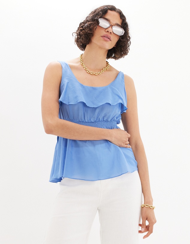 Amelius - Lorena Peplum Ruffle Top
