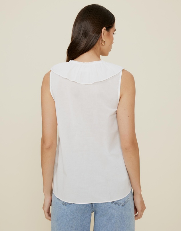 The Fated - Alexis Tie Front Ruffle Top