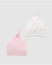 Purebaby - Knot Hat 2 pack - Babies