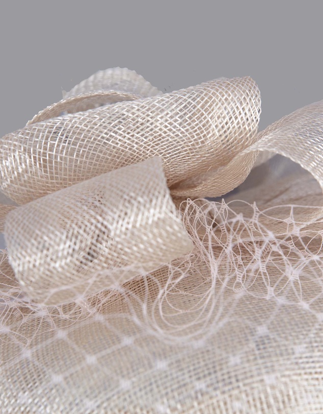Max Alexander - Sinamay Nude Veil Fascinator