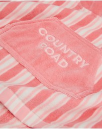 Country Road - Cotton Stripe Logo Poncho