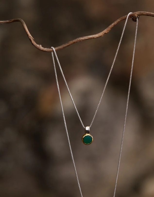 Najo - Solace 2-Tone Green Onyx Necklace